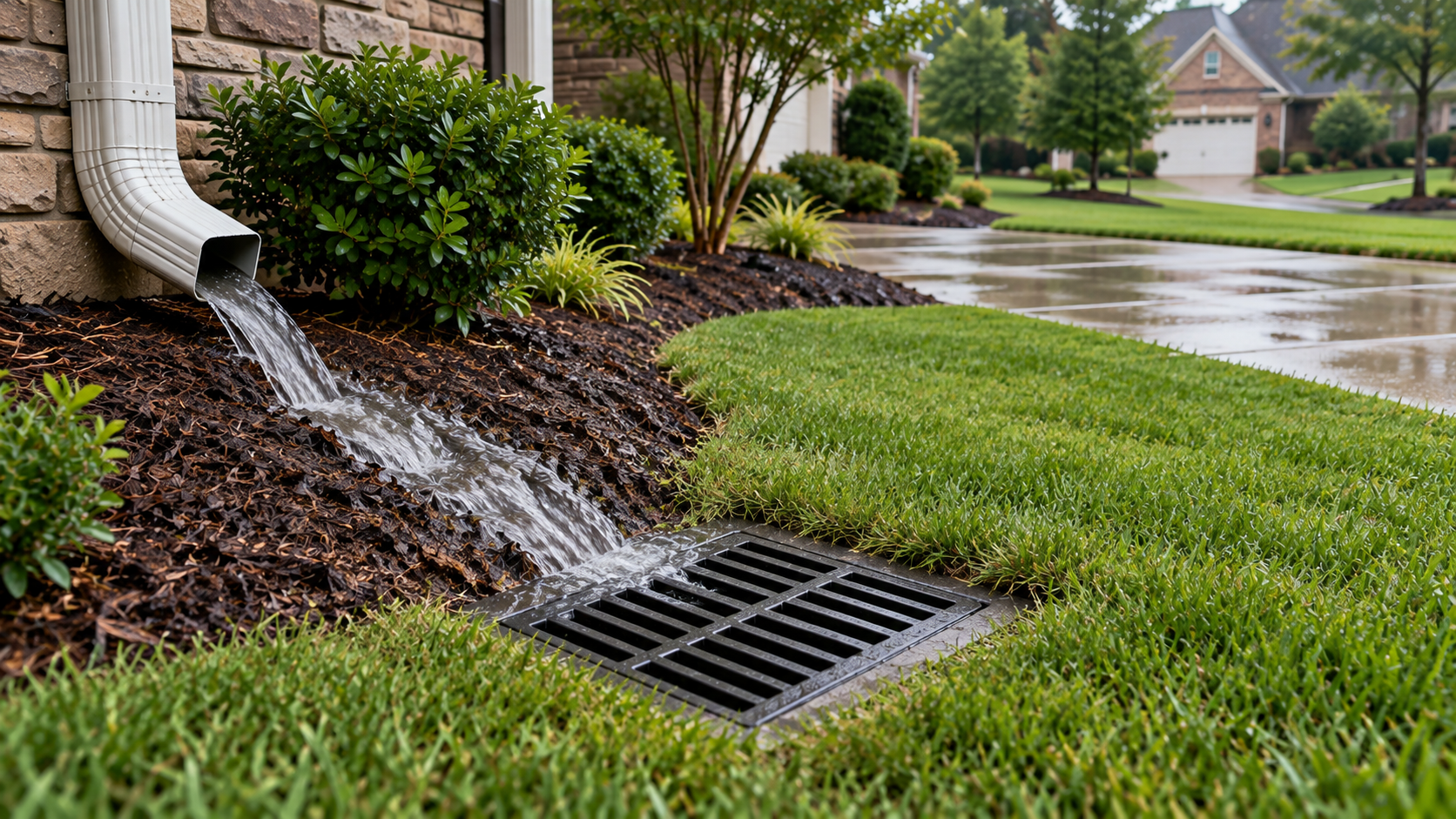 Catch basin drainage in Rock Hill SC